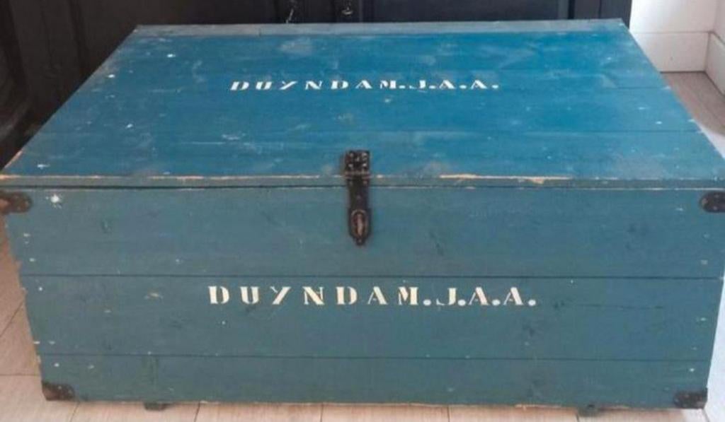 Antieke dekenkist authentiek, Ophalen, Gebruikt, 50 tot 100 cm, Minder dan 50 cm