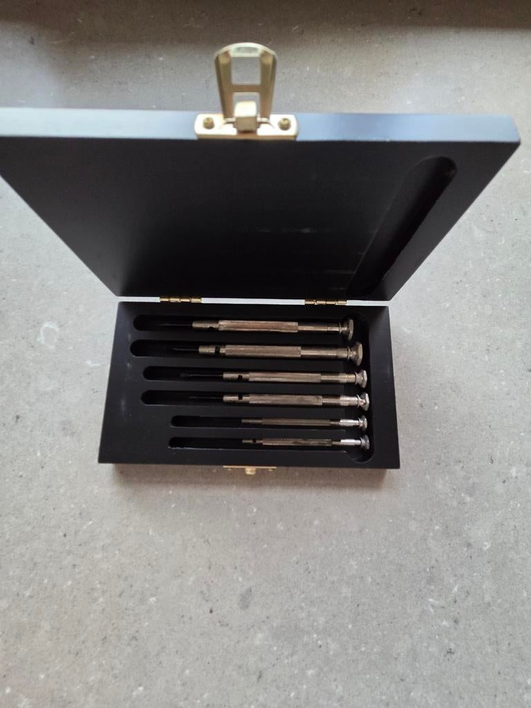 Felo precisie schroevendraaierset in houten kistje, Ophalen of Verzenden, Zo goed als nieuw