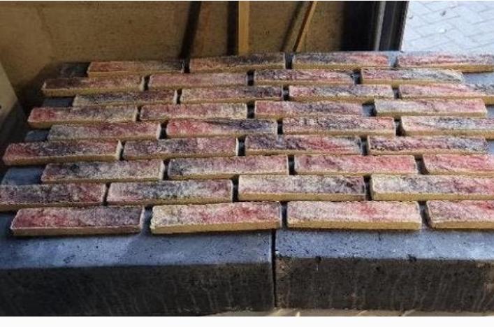 Steen strips steenstrips 9,5 m2 baksteen, Ophalen of Verzenden, Nieuw, Bakstenen