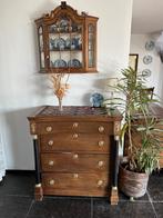 Empire eikenhout 4 ladenkast, Antiek en Kunst, Ophalen