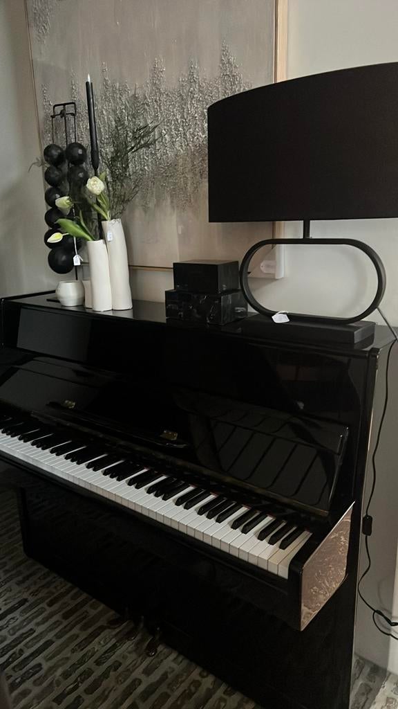 Prachtige piano zwart hooglans van het metk Carl Ebel, Muziek en Instrumenten, Piano's, Ophalen, Gebruikt, Zwart, Piano