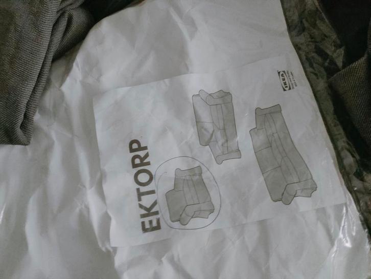 Ikea Ektorp hoes grijs antraciet, Huis en Inrichting, Stoelen, Gebruikt, Eén, Stof, Grijs, Ophalen