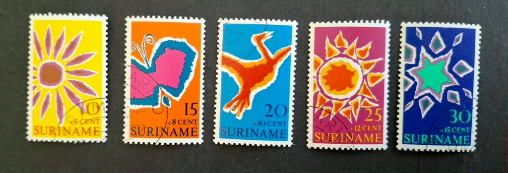 Suriname 1970 529-533 Symbolen, Ophalen of Verzenden, Gestempeld
