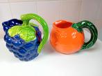 Sinaasappel en Druif kannen., Huis en Inrichting, Keuken | Servies, Ophalen of Verzenden, Zo goed als nieuw, Glas, Overige stijlen