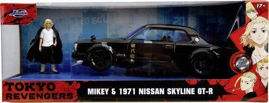 Jada Toys: Tokyo - Mikey & 1971 Nissan Skyline GT-R 1;24, Hobby en Vrije tijd, Modelauto's | 1:24, Nieuw, Jada, Ophalen of Verzenden