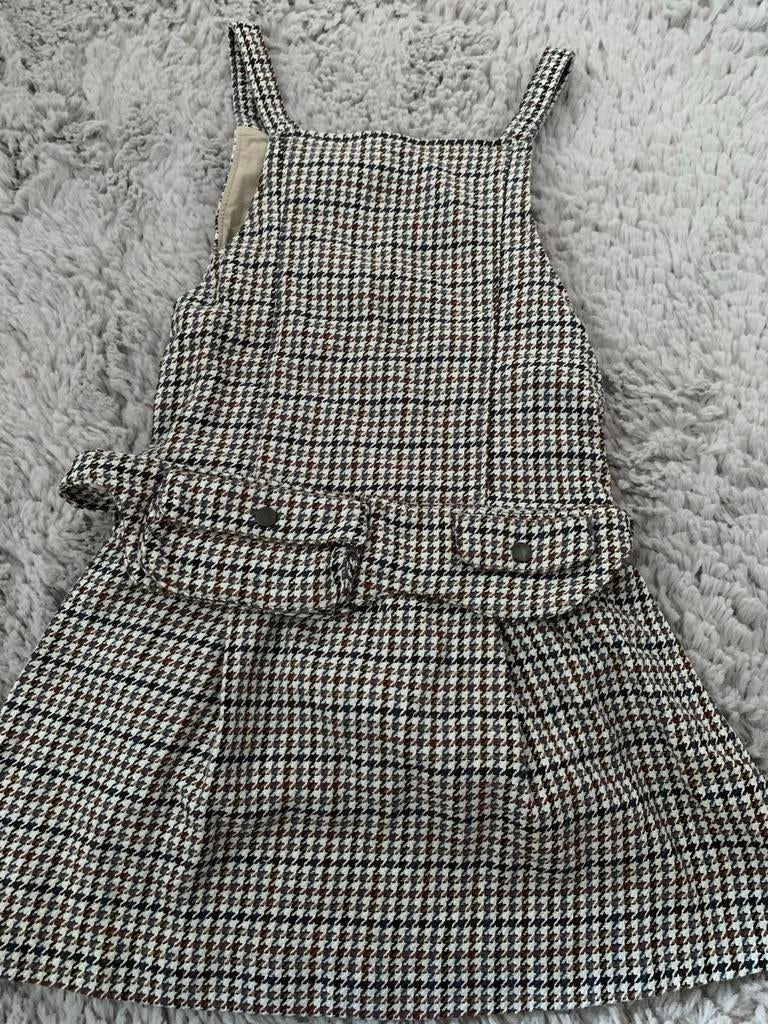 Zara Meisjesjurk Pied-de-poule Nieuw Maat 164 (valt als 146), Kinderen en Baby's, Kinderkleding | Maat 164, Ophalen of Verzenden