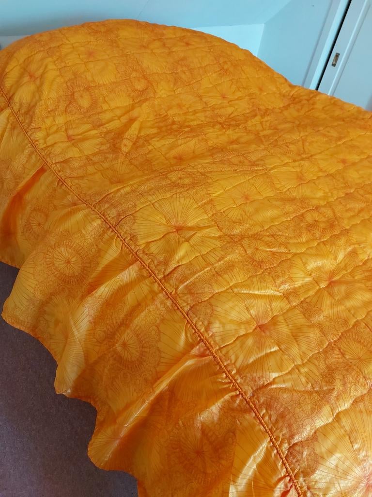 Vintage sprei oranje, Huis en Inrichting, Ophalen of Verzenden