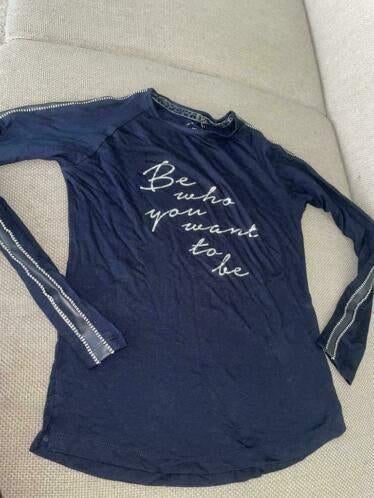 Levv shirt longsleeve blauw blauwe navy 152, Kinderen en Baby's, Kinderkleding | Maat 152, Zo goed als nieuw, Shirt of Longsleeve