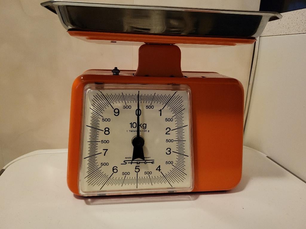 60er jaren / Retro Stube Oranje keukenweegschaal, Ophalen