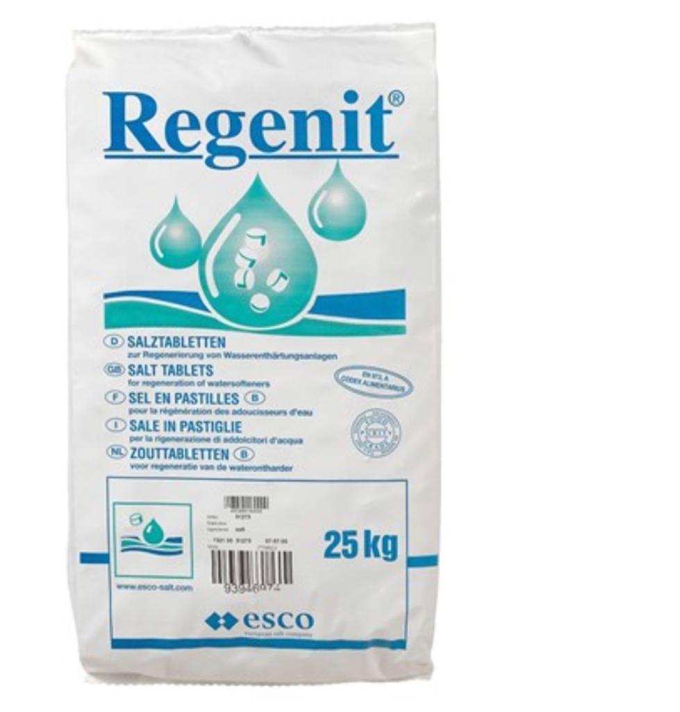Regenit onthardingszout 25 kg voor waterontharder, Witgoed en Apparatuur, Waterontharders, Ophalen, Nieuw, Waterontharder met zout