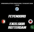 4 x Wedstrijd kaart Feyenoord Excelsior, Tickets en Kaartjes, Drie personen of meer