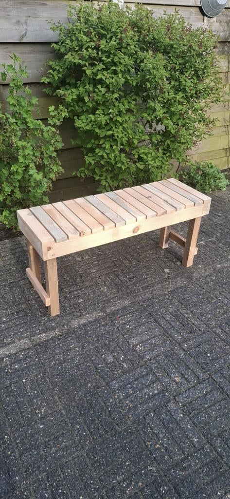 Tuinbankje,houten bankje, tafeltje, gerecycled hout, Tuin en Terras, Tuinbanken, Ophalen, Nieuw, Hout