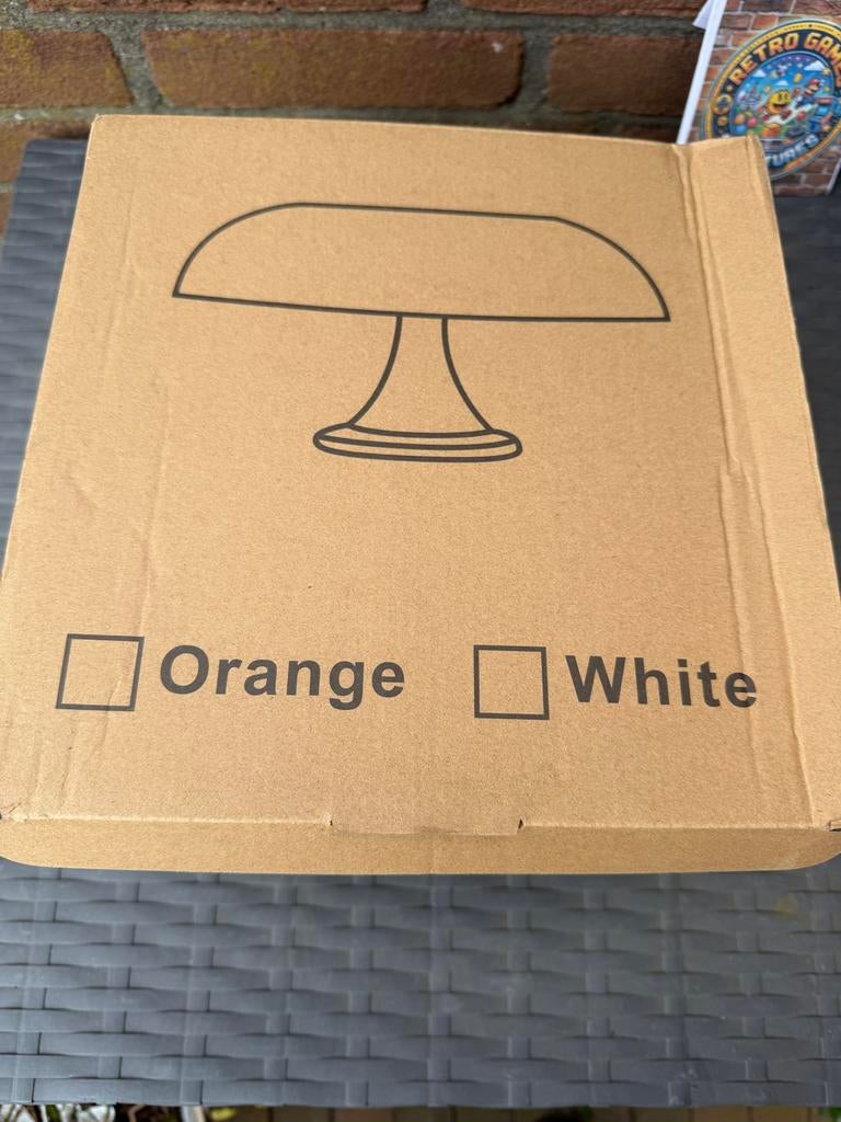 Retro Mushroom Lamp Oranje - Dimbare Design Tafellamp NIEUW, Geen, Nieuw, Ophalen of Verzenden, Mushroom