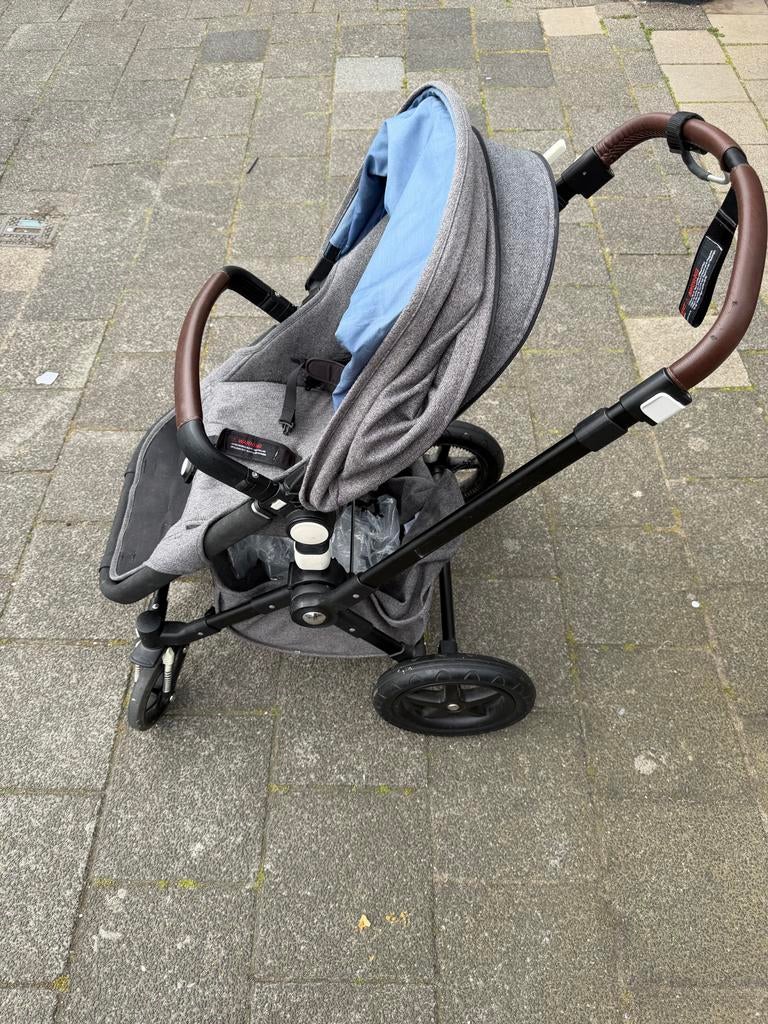 Bugaboo Cameleon 3 kinderwagen - Grijs met blauwe kap, Ophalen, Gebruikt, Bugaboo, Combiwagen