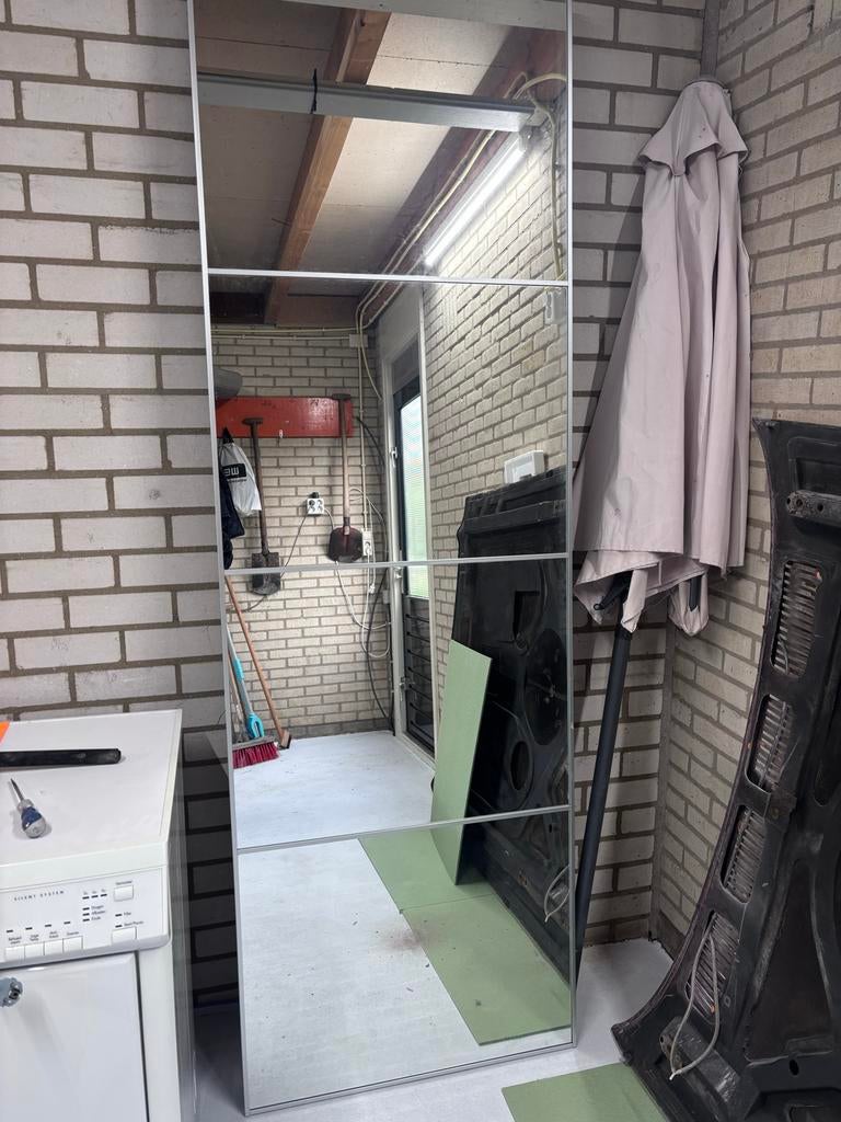 2 Pax spiegel schuifdeuren, Ophalen, Gebruikt, 200 cm of meer, 50 tot 100 cm