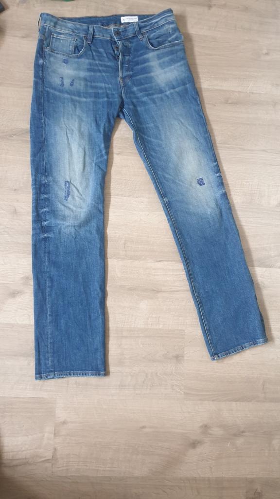 Gstar denim broek, Ophalen of Verzenden, Zo goed als nieuw, Blauw, W33 - W34 (confectie 48/50)