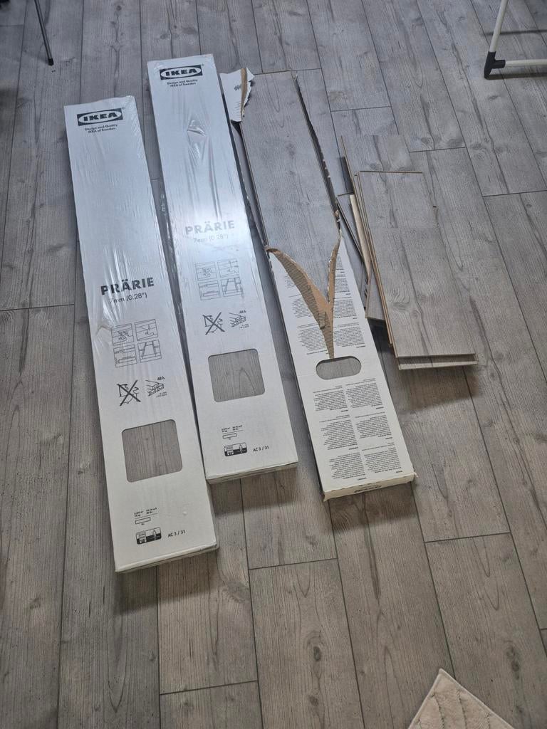 IKEA PRÄRIE Laminaat Vloerdelen - Grijs Houtlook, Ophalen, 50 tot 150 cm, Nieuw, 5 tot 10 m²