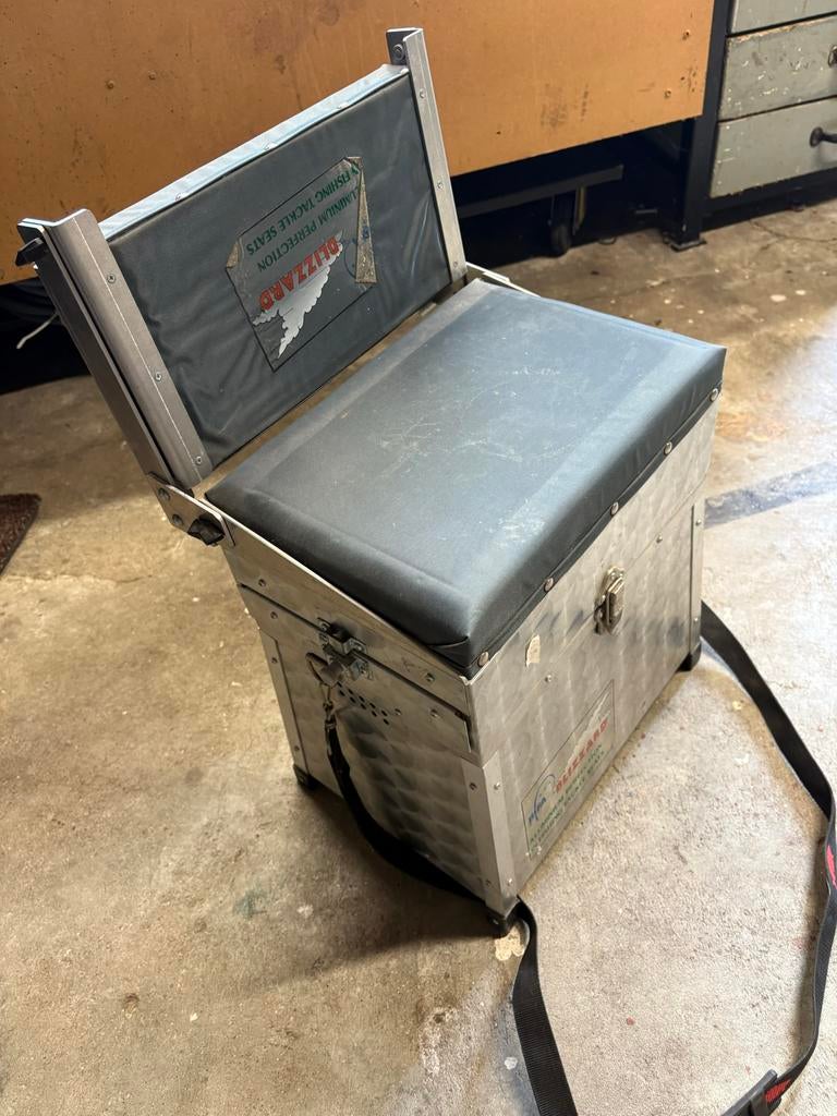 Viskoffer met zitje - Aluminium Blizzard, Ophalen, Gebruikt, Koffer of Tas