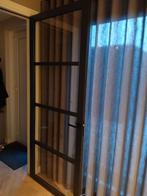 Stalen look deur met glas, Gebruikt, 80 tot 100 cm, 215 cm of meer, Binnendeur