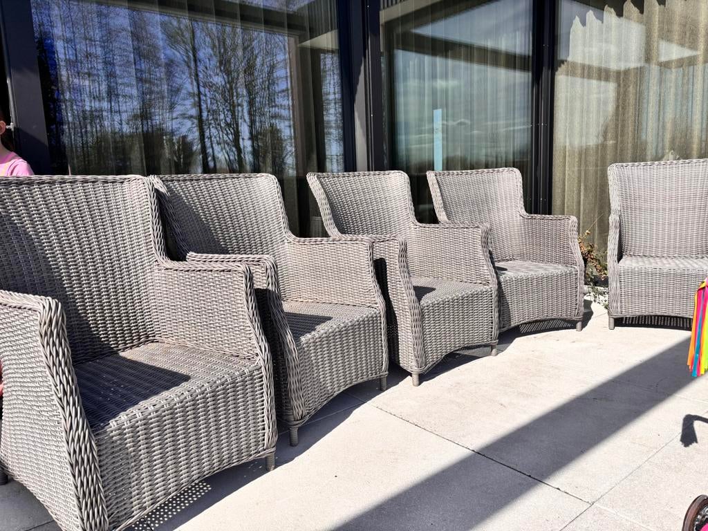 7 nette Intenso terrasstoelen, Tuin en Terras, Kunststof, Gebruikt, Ophalen of Verzenden, Stoel