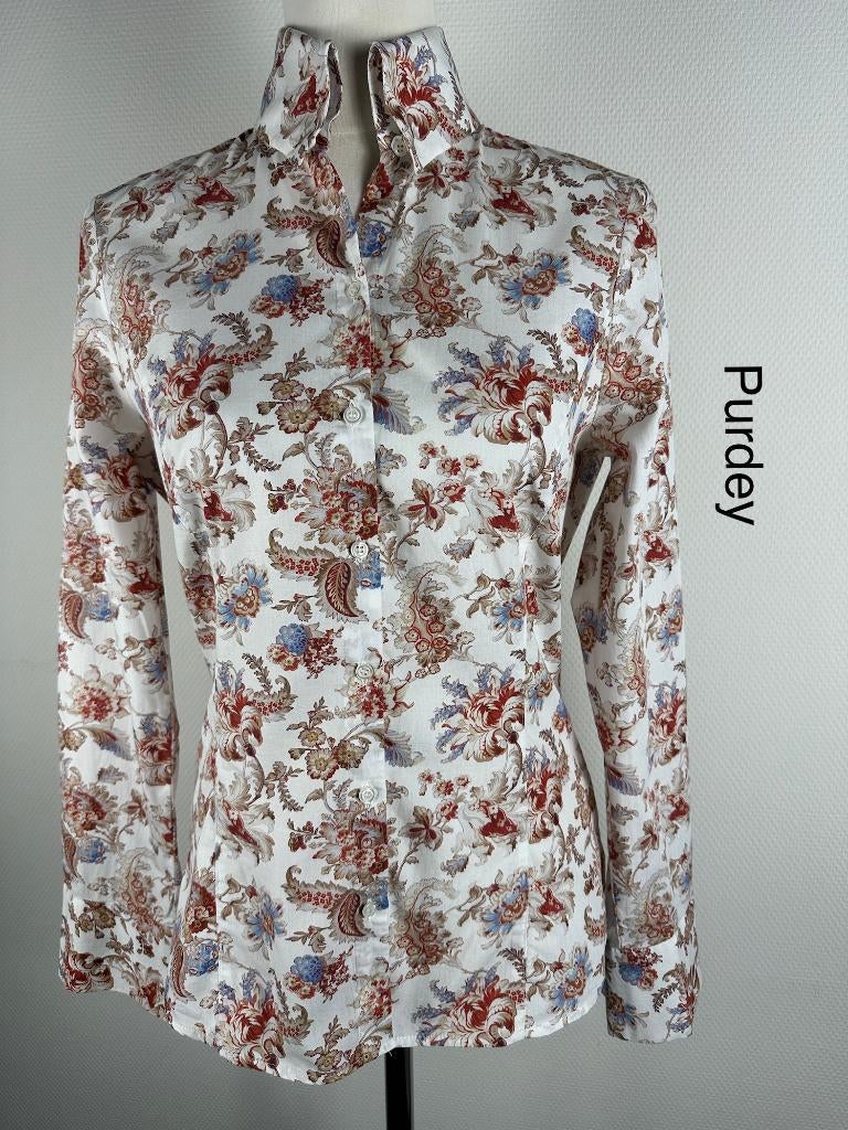 Purdey Overhemd 100% katoen {mt: 36} 9036-DL, Purdey, Blauw, Purdey, Ophalen of Verzenden