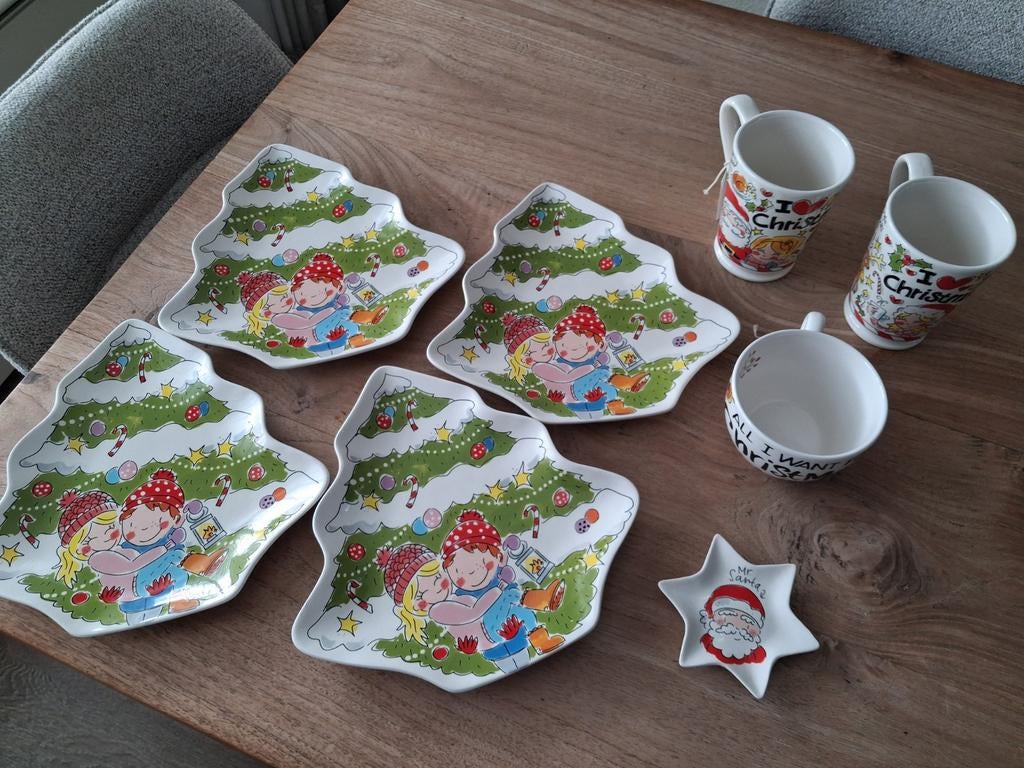 Blond servies kerst, Huis en Inrichting, Keuken | Servies, Ophalen, Nieuw, Aardewerk, Blond Amsterdam