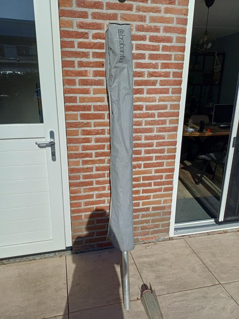 Brabantia droogmolen met hoes en grondanker, Tuin en Terras, Droogmolens en Wasrekken, Ophalen, Gebruikt, Droogmolen