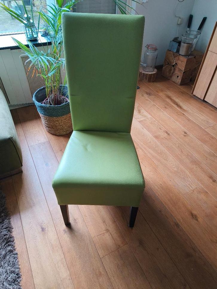 GRATIS af te halen:2 x eetkamerstoel lime, Huis en Inrichting, Stoelen, Gebruikt, Twee, Hout, Kunststof, Overige kleuren, Ophalen