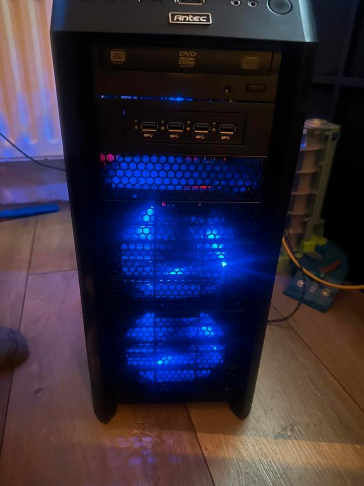 Game Pc, Computers en Software, Desktop Pc's, Zo goed als nieuw, 3 tot 4 Ghz, HDD, SSD, 16 GB, Met videokaart, Gaming, Ophalen