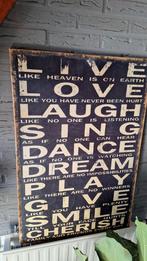 Wandbord,spreuken,stoer,sober,Jute,groot,decoratie,tuin, Ophalen