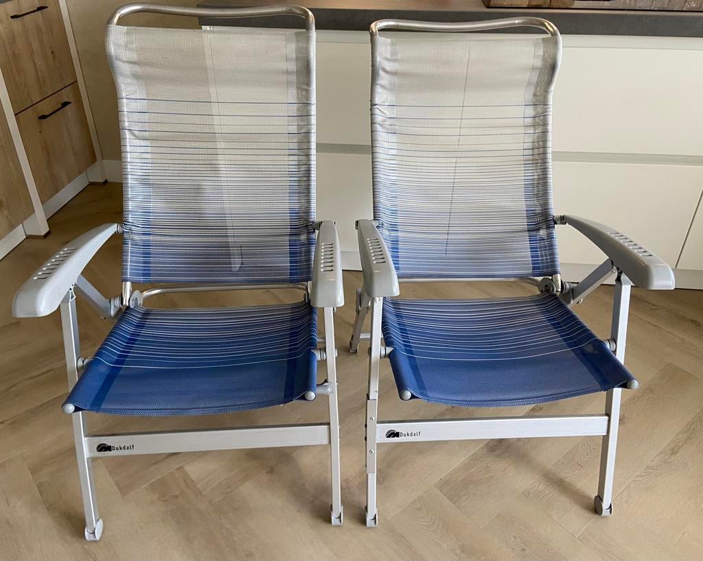 Dukdalf campingstoel 2 x, Ophalen of Verzenden, Gebruikt, Campingstoel