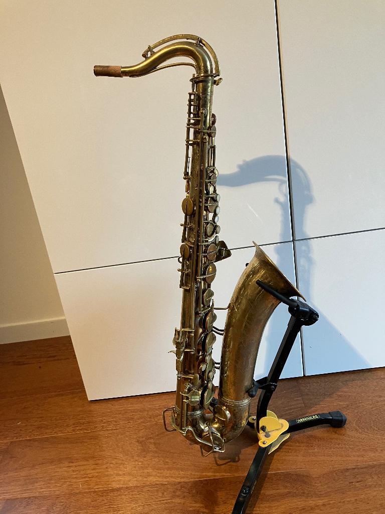 Conn 10M 1941-42, Ophalen of Verzenden, Gebruikt, Tenor, Met koffer