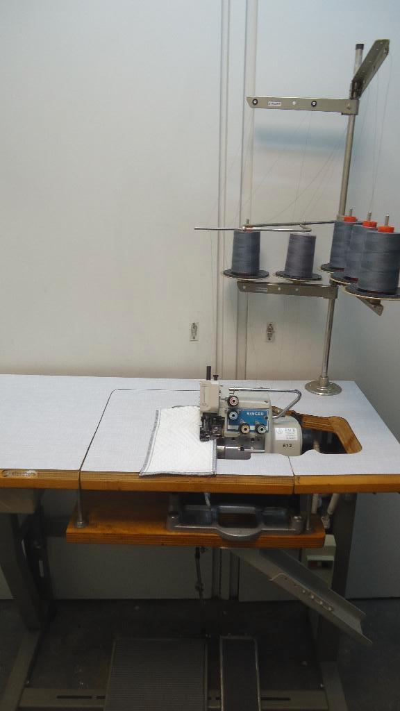 Industrie Lockmachine Singer 5 draads, Gebruikt, Singer, Ophalen of Verzenden, Naaimachine