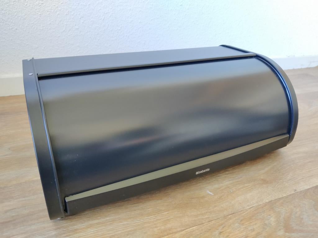 Brabantia Broodtrommel - Zwart, Huis en Inrichting, Keuken | Keukenbenodigdheden, Ophalen, Zo goed als nieuw, Zwart, Metaal