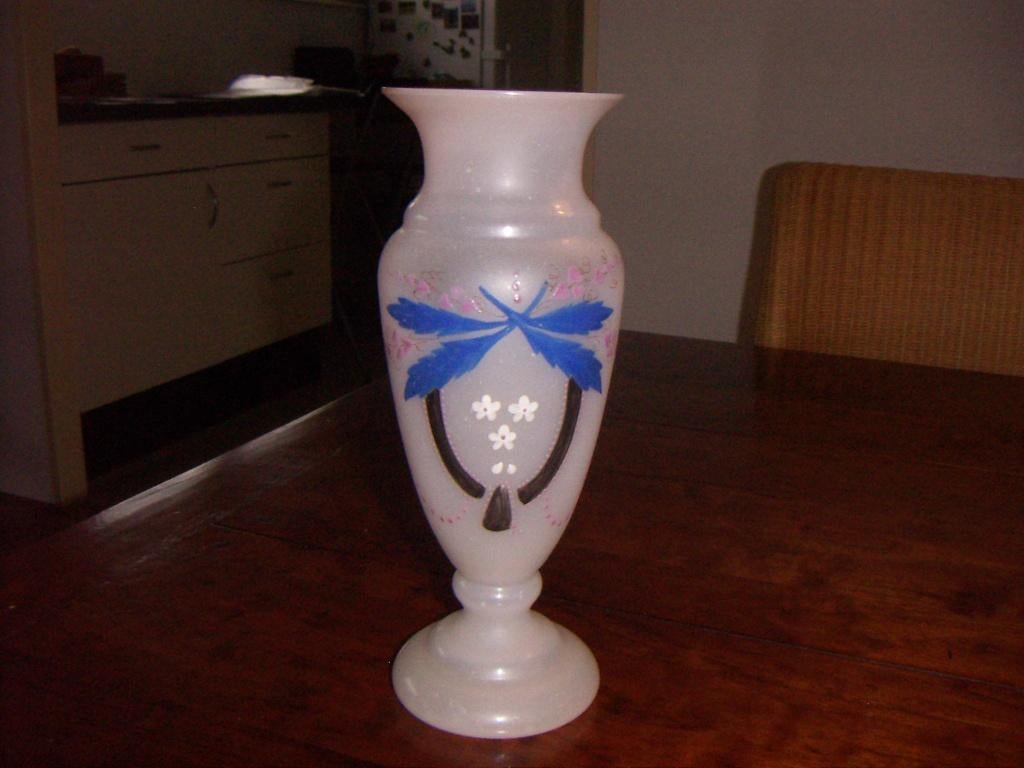 2 x Glazen vazen uit jr.1880-1900., Antiek en Kunst, Ophalen of Verzenden