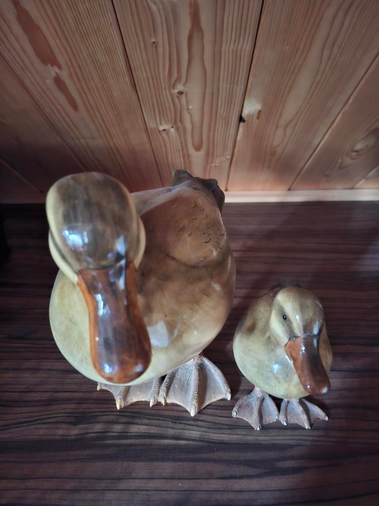 2 leuke eenden  groot en klein.( beeldjes), Ophalen