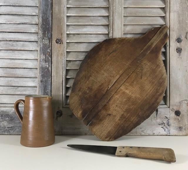 Antieke Franse primitieve broodplank pizza plank, Ophalen of Verzenden