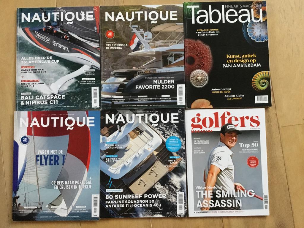 Diverse Tijdschriften: Nautique,Tableau,Golfers, Residence, Ophalen, Gelezen, Overige typen