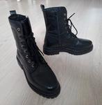Leren zwarte veterboots maat 38 Z.G.A.N., Ophalen, Zwart, Lage of Enkellaarzen, Zo goed als nieuw