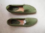 TOMMY HILFIGER schoenen loafers groen suéde leer  40, Instappers, Ophalen of Verzenden, Zo goed als nieuw, Groen