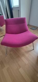 Topform fauteuil - Fuchsia roze, chromen onderstel, Huis en Inrichting, Fauteuils, Ophalen, 75 tot 100 cm, Zo goed als nieuw, Stof