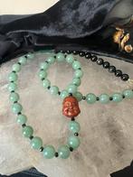 Aventurijn onyx ojime bead Boeddha beschermt geluk uniek, Nieuw, Ophalen of Verzenden, Steen of Mineraal, Verstelbaar