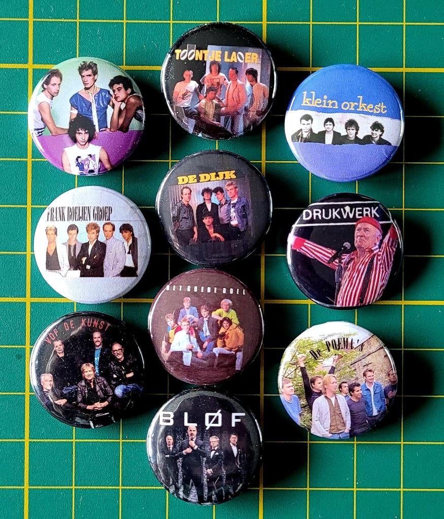 Nederpopbands buttons, Verzamelen, Verzenden, Nieuw, Gebruiksvoorwerp
