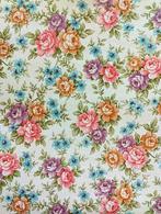 Plakplastic bloemen retro vintage 2,5 meter 45cm, Ophalen of Verzenden, Minder dan 10 m², Geel
