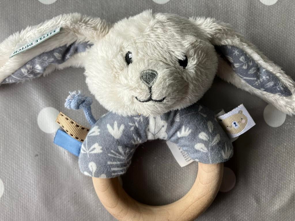 Little Dutch konijn rammelaar met houten ring, Ophalen, Zo goed als nieuw, Rammelaar, Met geluid