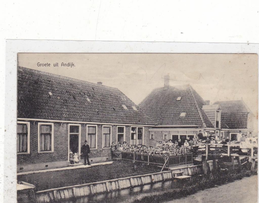 Andijk-Groete uit Andijk circa 1910, Verzenden, Voor 1920, Gelopen, Noord-Holland