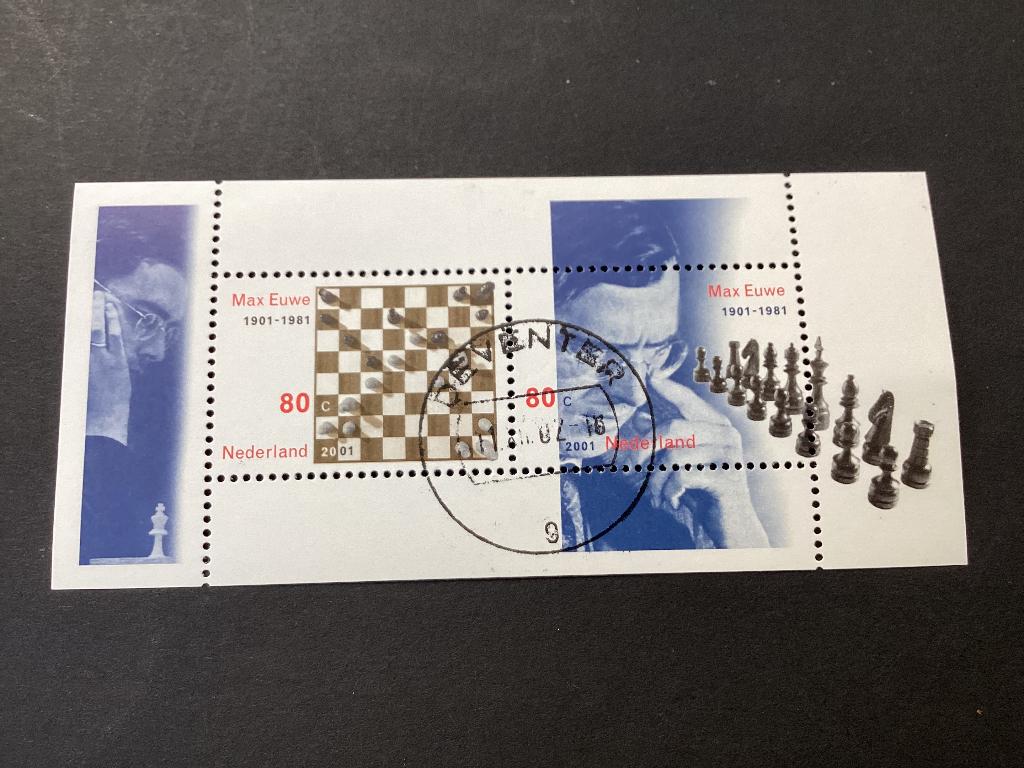 2001, Max Euwe, 1969, Verzenden, Na 1940, Gestempeld