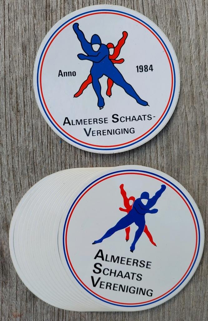 Stickers Almeerse Schaats Vereniging, Verzamelen, Ophalen of Verzenden, Zo goed als nieuw