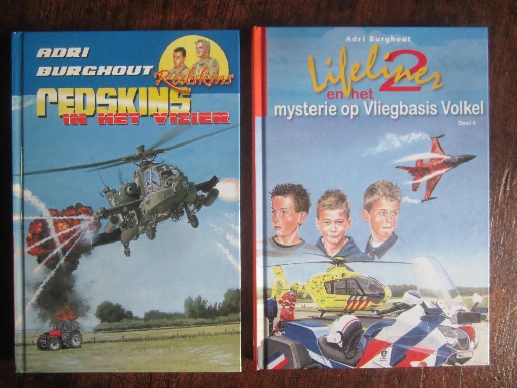 Adri Burghout dl 4 Redskins/lifeliner 4 mysterie vliegbasis, Boeken, Ophalen of Verzenden, Zo goed als nieuw