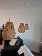 Drie gevlochten lampenkappen naturel, Overige materialen, Nieuw, Bohemian, Ophalen of Verzenden